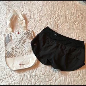 LULULEMON shorts comes with bag